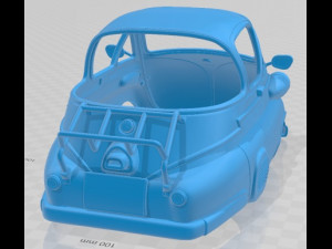Isetta 250 1955 Printable Body Car Modelo de Impressão 3D
