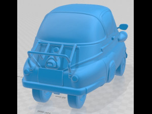 Isetta 250 1955 Printable Car 3D Baskı Modeli