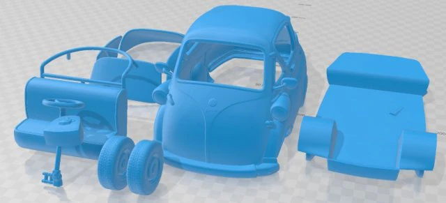 Isetta 250 1955 Printable Car 3D Print Model .c4d .max .obj .3ds .fbx .stl .blend