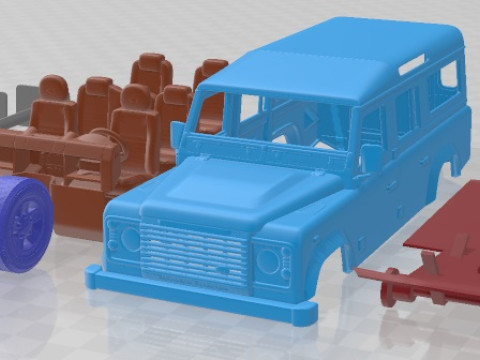 Land Rover Defender 110 Station Wagon Printable Car Modelo de impresión 3D