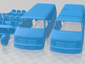 Dodge Ram Yolcu Van 1994 Yazdırılabilir 3D Baskı Modeli