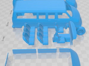 Dodge Ram Passenger Van 1994 Printable Model Cetak 3D