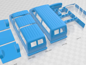 Dodge Ram Passenger Van 1994 Printable Model Cetak 3D