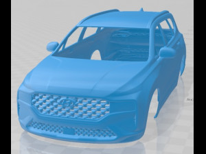 Hyundai SantaFe 2021 Printable Body Car 3D Print Model