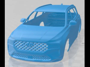 Carro com carroceria imprim&iacute;vel Hyundai SantaFe 2021 Modelo de Impressão 3D