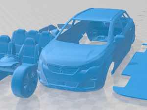 Peugeot 3008 2019 Printable Car Modelo de impresión 3D