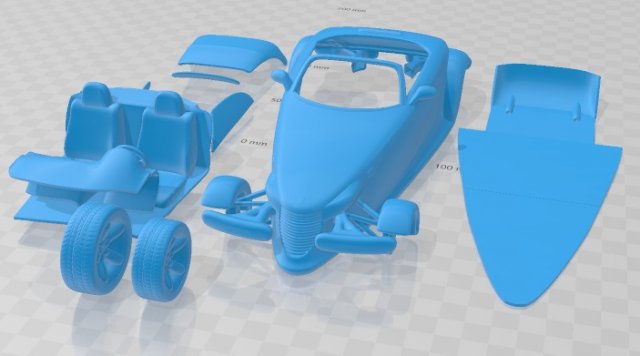 Plymouth Prowler 1999 Printable Car 3D प्रिंट मॉडल .c4d .max .obj .3ds .fbx .stl .blend 