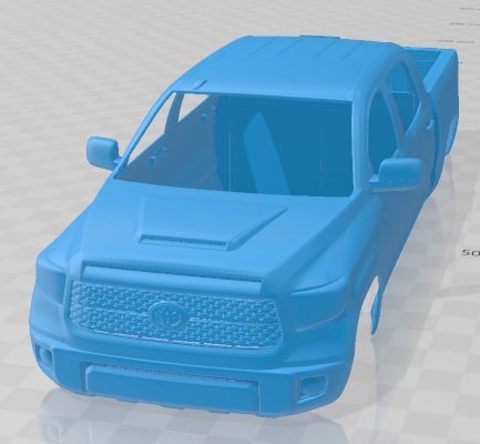 Toyota Tundra TRD 2018 Printable Body Car 3Dプリントモデル .c4d .max .obj .3ds .fbx .stl .blend 