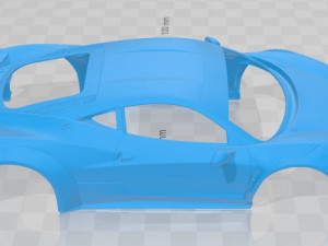 Ferrari 458 GT3 2014 Printable Body Car Modello di stampa 3D