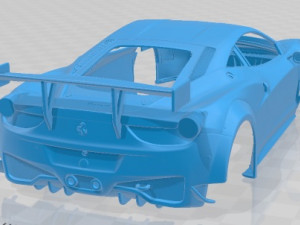 Ferrari 458 GT3 2014 Printable Body Car Modello di stampa 3D