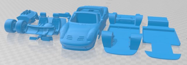 Veloce GTS 8 Printable Car 3D Print Model .c4d .max .obj .3ds .fbx .stl .blend 