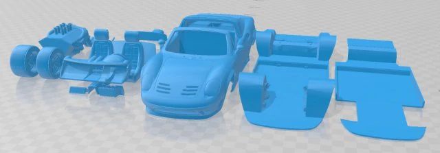 Veloce GTS 8 Printable Car 3D Print Model .c4d .max .obj .3ds .fbx .stl .blend