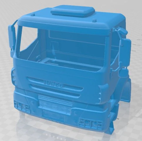 Iveco Trakker Printable Cabin Truck 3D Print Model .c4d .max .obj .3ds .fbx .stl .blend