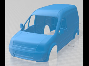 Transit Connect 2011 Printable Body Van 3D Print Model