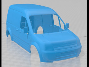 Transit Connect 2011 Printable Body Van 3D Print Model