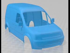 Transit Connect 2011 Printable Body Van 3D Print Model