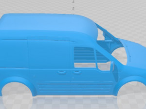Transit Connect 2011 Printable Body Van 3D Print Model