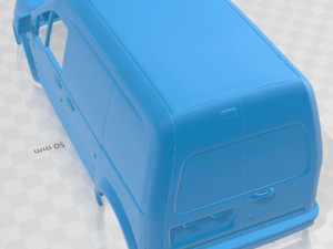 Transit Connect 2011 Printable Body Van 3D Print Model