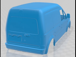 Transit Connect 2011 Printable Body Van 3D Print Model