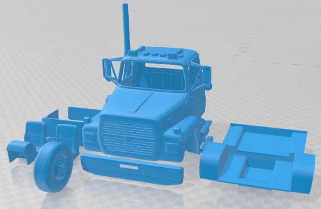 LN8000 1995 Printable Cabin Truck 3D Baskı Modeli .c4d .max .obj .3ds .fbx .stl .blend 