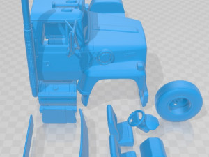 LN8000 1995 Printable Cabin Truck 3D Baskı Modeli