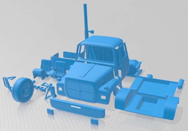 LN8000 1995 Printable Cabin Truck 3D 프린트 모델 .c4d .max .obj .3ds .fbx .stl .blend 