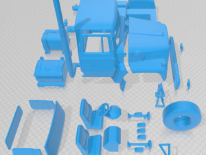 LN8000 1995 Printable Cabin Truck 3D 프린트 모델