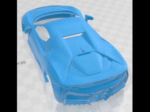 Ferrari SF90 Spider 2021 Printable Body Car 3D Print Model