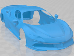Ferrari SF90 Spider 2021 Printable Body Car 3D Принт Модель
