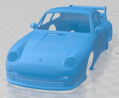 Porsche 911 Carrera Clubsport 1995 Printable Body Car 3D printmodel .c4d .max .obj .3ds .fbx .stl .blend