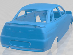 VAZ Lada 2110 Sedan 1995 Printable Body Car 3Dプリントモデル