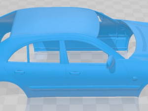 Mercedes Benz E Class W210 Sedan 1996 Printable Body Car 3D-printmodel