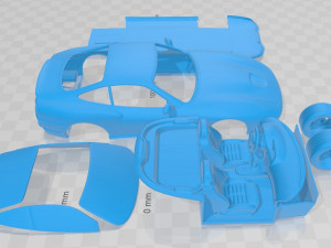 Ferrari 550 Maranello 1996 Printable Car 3D Baskı Modeli