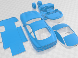 Ferrari 550 Maranello 1996 Printable Car 3D Baskı Modeli