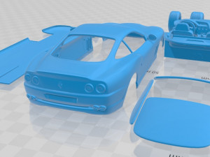 Ferrari 550 Maranello 1996 Printable Car 3D Baskı Modeli