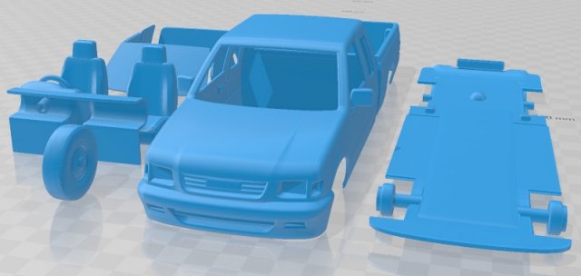 Holden Rodeo Space Cab 1997 Printable Car 3D 프린트 모델 .c4d .max .obj .3ds .fbx .stl .blend 