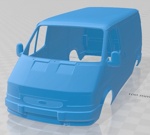 Transit L1H1 1994 Printable Body Van 3D Print Model .c4d .max .obj .3ds .fbx .stl .blend 