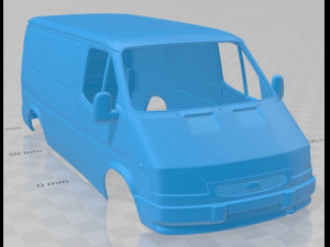 Transit L1H1 1994 Printable Body Van 3D Print Model