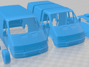 Transit L1H1 1994 Printable Van Modello di stampa 3D