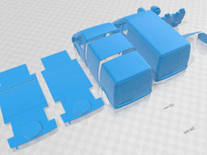 Transit L1H1 1994 Printable Van 3D Print Model