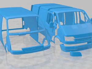 Transit L1H1 1994 Printable Van 3D Print Model
