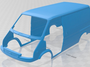 Transit L1H1 1994 Printable Van 3D Принт Модель