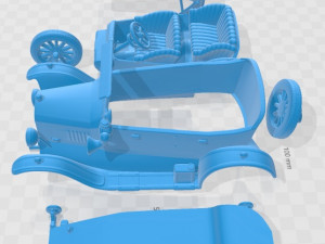 Model T 4door Tourer 1924 Printable Car 3D 프린트 모델