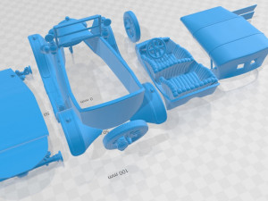 Model T 4door Tourer 1924 Printable Car 3D 프린트 모델