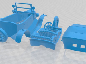 Model T 4door Tourer 1924 Printable Car 3D 프린트 모델