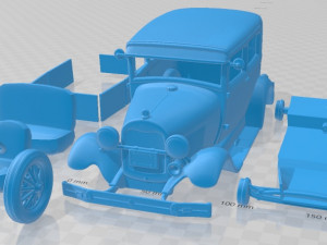 Model A Tudor 1929 Printable Car Modelo de impresión 3D