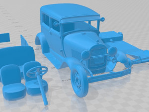 Model A Tudor 1929 Printable Car 3D-printmodel
