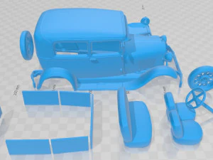Model A Tudor 1929 Printable Car 3D Print Model
