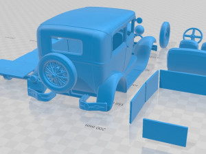 Model A Tudor 1929 Printable Car 3D-printmodel