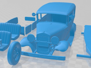 Model A 1927 Printable Car 3D Print Model